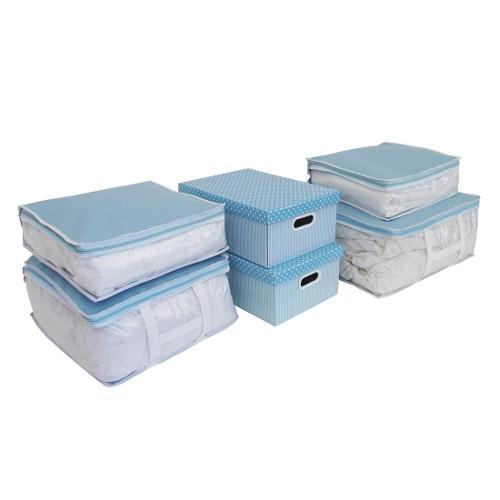 Kit Organizador com 6 Peças Azul