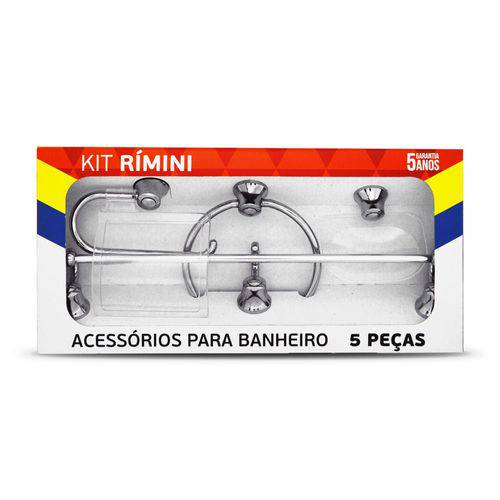 Kit P/banheiro 5 Pcs Cr Rimini Aquaplas
