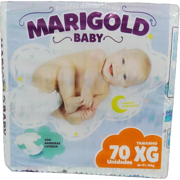 Kit 2 Pacotes Fralda Descartável Infantil Marigold Tamanho XG
