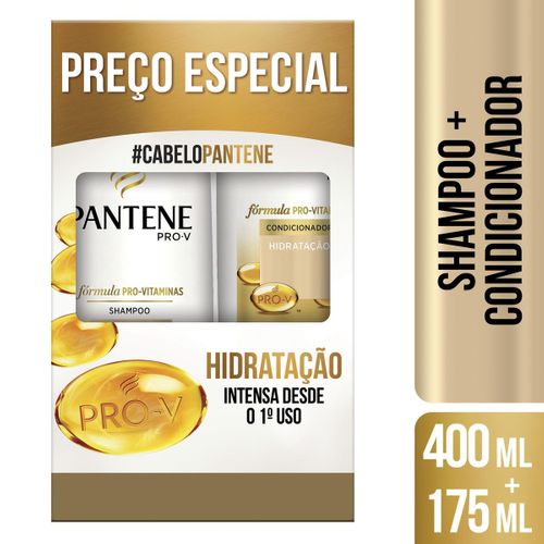 Kit Pantene Hidratação Shampoo 400ml + Condicionador 175ml