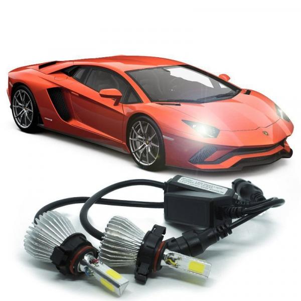Kit Par Lâmpada Super Led Automotiva Farol Carro 3D H16 8000 Lumens 12V 24V 6000K - S/m