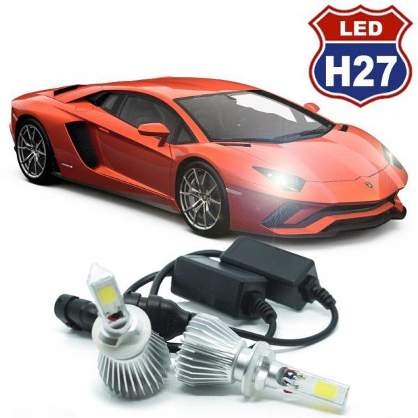 Kit Par Lâmpada Super Led Automotiva Farol Carro 3D H27 8000 Lumens 12V 24V 6000K - S/m