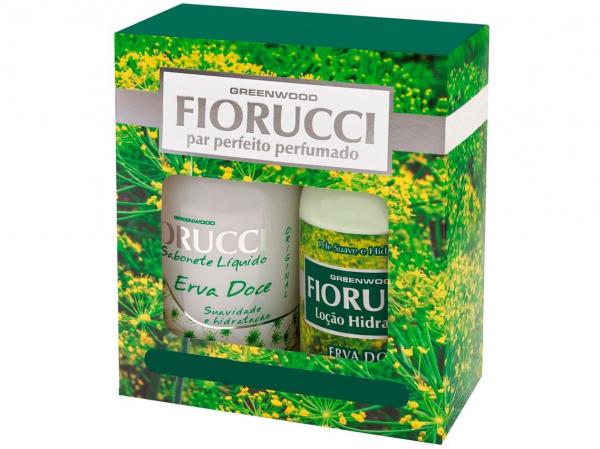 Kit Par Perfeito Perfumado Erva Doce Fiorucci - Sabonete Líquido 500ml + Loção Hidratante 500ml