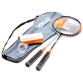 Kit para Badminton Vollo XD016 - Preto/ Laranja