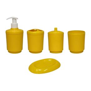 Kit para Banheiro 5 Peças Amarelo - Amarelo