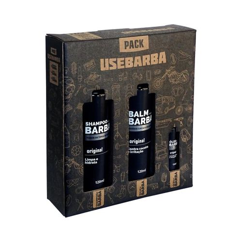 Kit para Barba com Shampoo, Balm e Óleo Usebarba