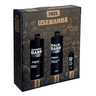 Kit para Barba UseBarba Shampoo 140 Ml + Balm 140 Ml + Óleo 15ml