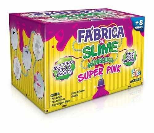 Kit para Fazer Slime da Acrilex Kimeleca Super Pink