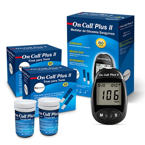 Tudo sobre 'Kit para Medir Glicemia - On Call Plus II'