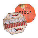 Kit para Pizza 14 Pcs Pizza - Laminas de Aco Inox e Cabos de Polipropileno Vermelho