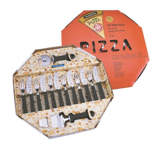 Kit para Pizza Inox 14 Peças Tramontina 25099022