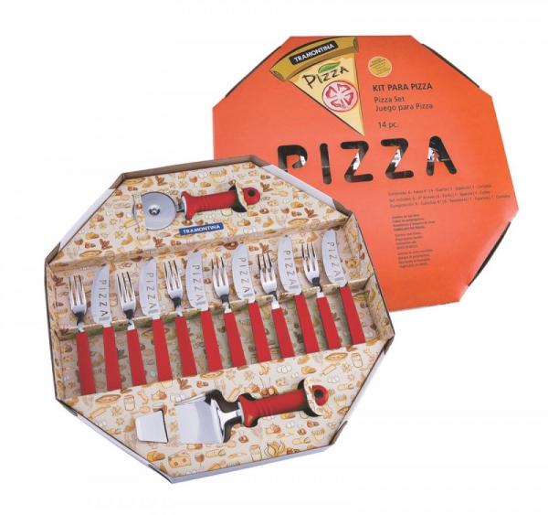 Kit para Pizza Inox 14 Peças Tramontina 25099722