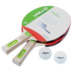 Kit para Tênis de Mesa Vollo VG090201 - Preto/ Vermelho