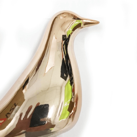 Kit Pássaro Rose Gold em Cerâmica - Mart 9527 - Mart Collection