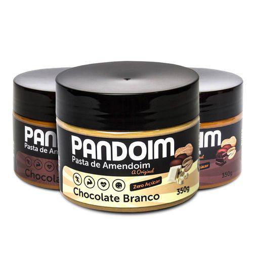 Tudo sobre 'Kit 3 Pasta de Amendoim Pandoim Chocolate Zero Açúcar'