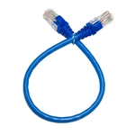 Cabo De Rede Patch Cord Para Internet Cat6 25Cm Azul