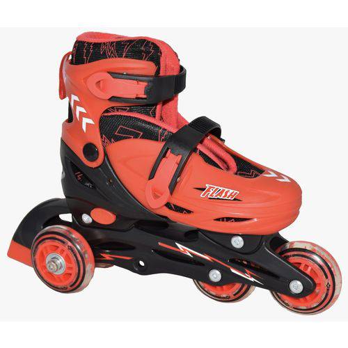 Kit Patins Infantil Roller Skate Triline e Inline Proteção 3 Modelos BBR Toys