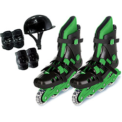 Kit Patins Inline New Basic 39 - Verde - By Kids