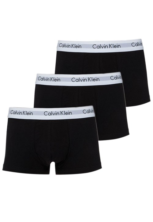 Kit 3pçs Cuecas Calvin Klein Underwear Boxer Preto