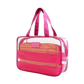 Kit 2 Peças Bolsa Necessaire Pink Ahl15075-Pk Jacki Design - ROSA