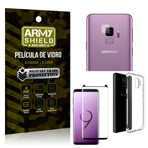 Kit Película de Lente + Película de Vidro + Capa Silicone Samsung Galaxy S9 - Armyshield