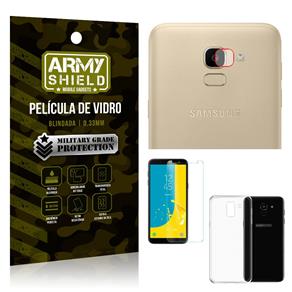 Kit Película de Lente Câmera + Película de Vidro + Capa Silicone Samsung Galaxy J6 - Armyshield