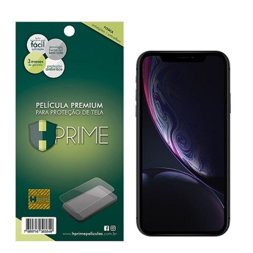 Kit Peliculas Frente e Verso HPrime Apple IPhone XR - Invisivel ( Plastico ) Cobre Parte Reta da Tela