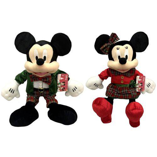 Tudo sobre 'Kit Pelúcias de Natal Grandes 46cm Disney : Mickey e Minnie'
