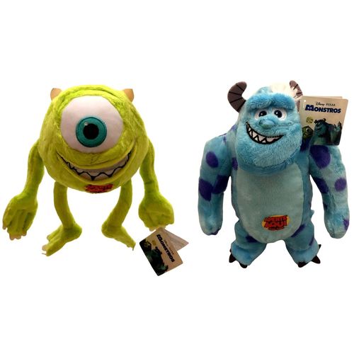 Kit Pelúcias Monstros com Som Fala Disney : Mike e Sulley
