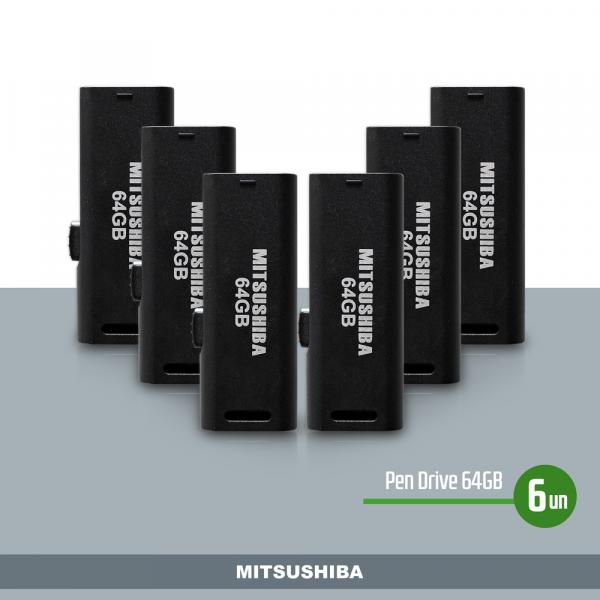 Kit Pen Drive 64GB 6pcs Mitsushiba