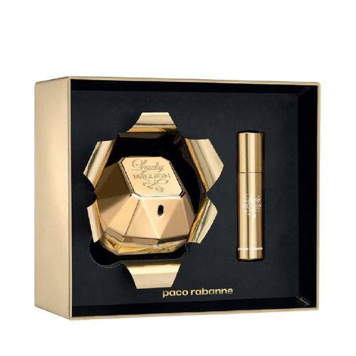 Kit Perfume Lady Million Feminino Eau de Parfum 80ml + Miniatura 10ml