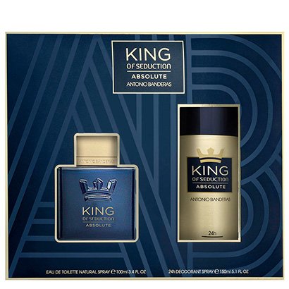 Kit Perfume Masculino King Of Seduction Absolute Antonio Banderas EDT 100ml + Desodorante 150ml