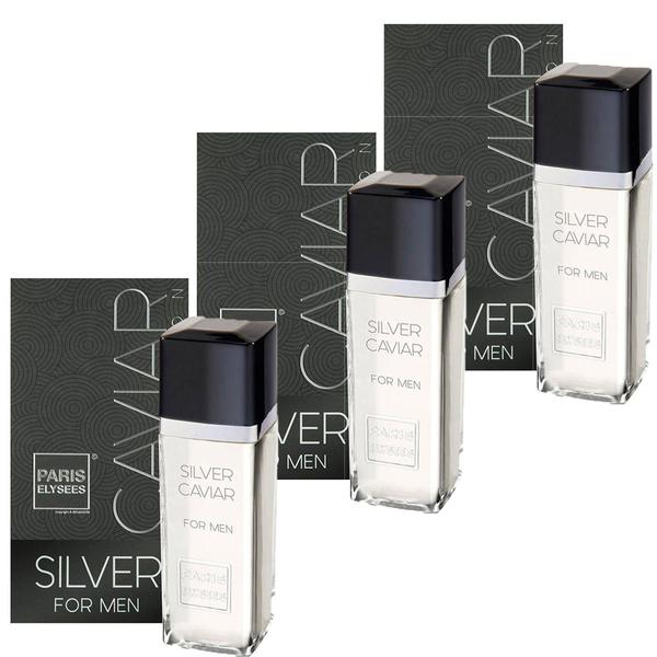Kit 3 Perfume Silver Caviar Paris Elysees