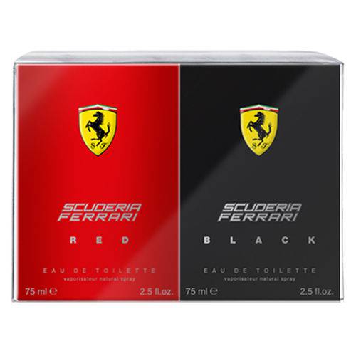 Kit Perfumes Masculino Eau de Toilette Ferrari Scuderia Black 125ml + Ferrari Scuderia Red 125ml
