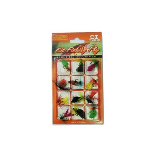 Kit Pesca 12 Iscas - Isca Artificial Maruri para Fly