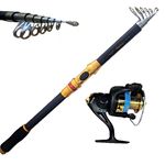 Kit Pesca Alto Mar Vara 4,50 Mt 36 Lbs Molinete 10 Rol. Luxo