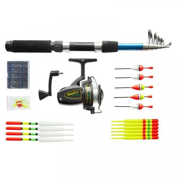 Kit Pesca Vara e Molinete e Estojo de Acessórios Western VP-04