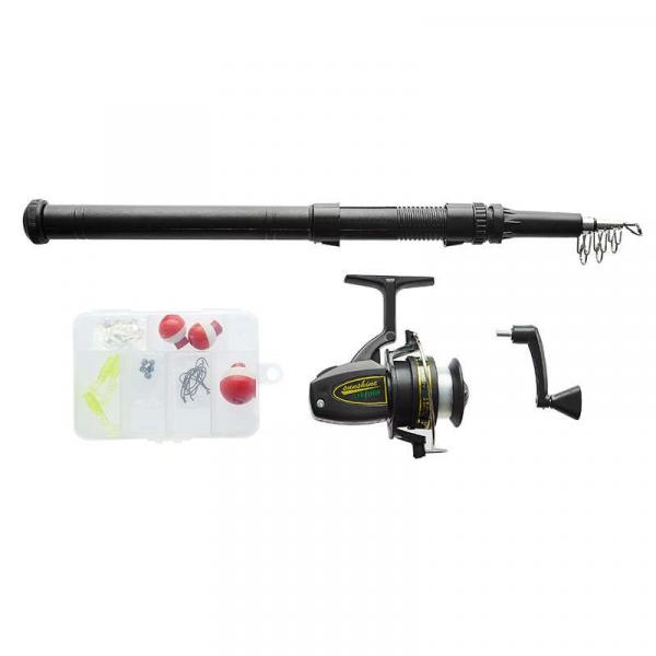 Kit Pesca Vara e Molinete e Estojo de Acessórios Western VP-03