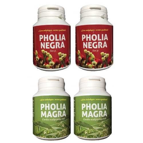 Kit 2 Pholia Negra + 2 Pholia Magra - 60 Cáps Cada Frasco