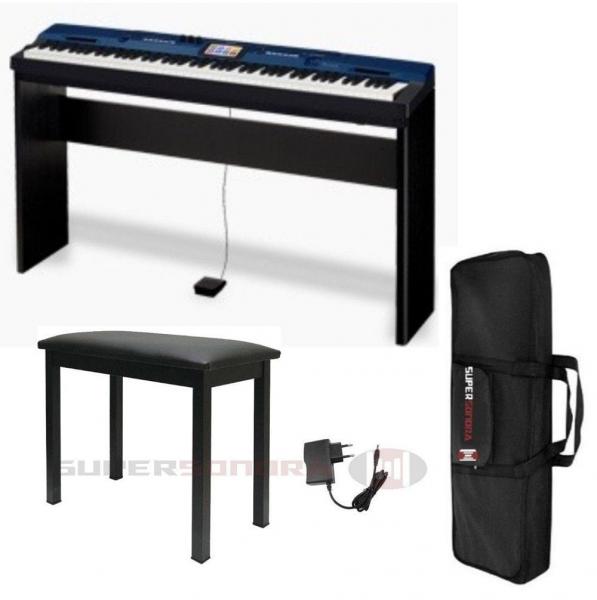 Kit Piano CASIO Privia PX-560M 88 Teclas + Estante CS-67bk + Banqueta BP-20C + Bag + Pedal + Fonte