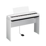 Kit Piano Digital Yamaha P121wh Branco - 73 Teclas - 192 Polifonias + Estante para Piano L121wh + Pe