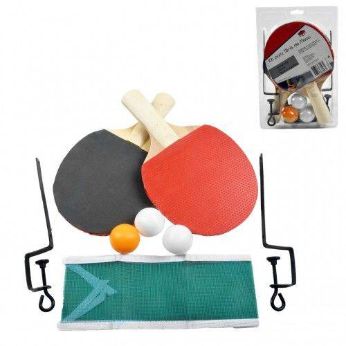 Kit Ping Pong Completo 2 Raquetes Rede 9 Bolinhas