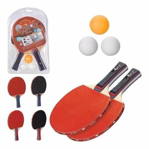 Kit Ping Pong 2 Raquetes 3 Bolas Completo Original