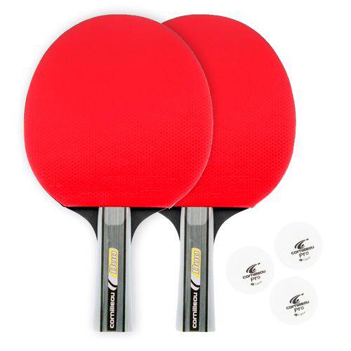 Kit Ping Pong 2 Raquetes Sport + 3 Bolas Cornilleau