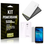 Kit Powerbank 5000 Asus Zenfone Selfie Zd551kl Powerbank + Película + Capa - Armyshield