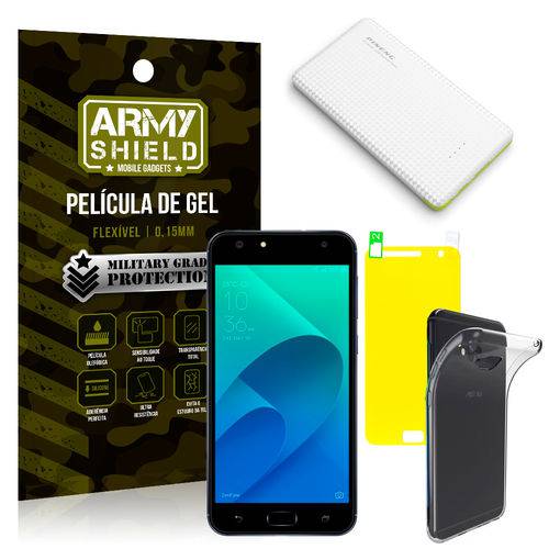 Kit Powerbank Asus Zenfone 4 Selfie ZD553KL 5.5 Powerbank + Película + Capa - Armyshield