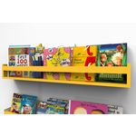 Kit 2 Prateleiras Colorida Nicho Livros Infantil Quarto Varias Cores 90cm