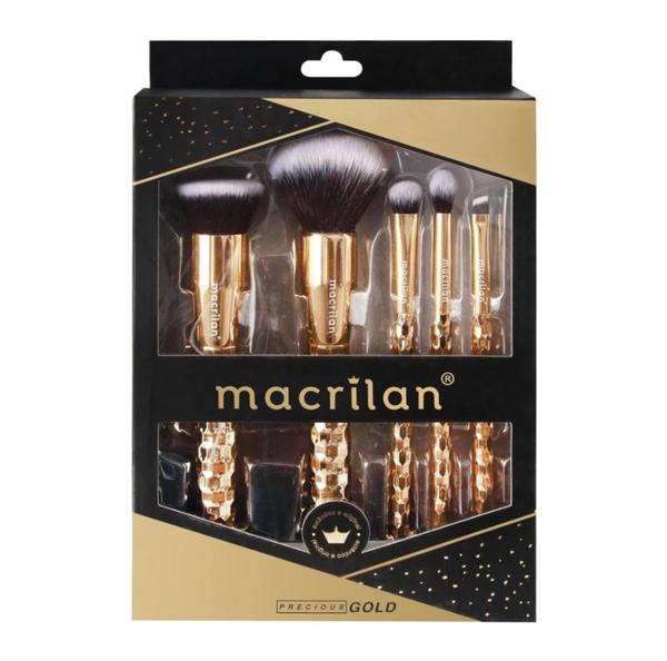 Kit Precious Gold com 5 Pincéis - Macrilan