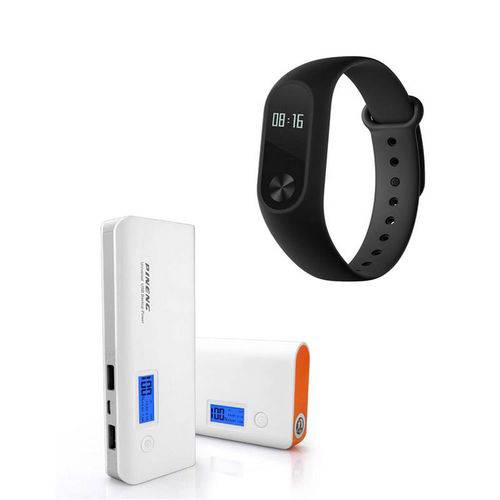 Tudo sobre 'Kit Promoção Relógio Xiaomi Mi Band 2 Smart Watch para Android com Carregador Portatil Power Bank Pinneng 20000'