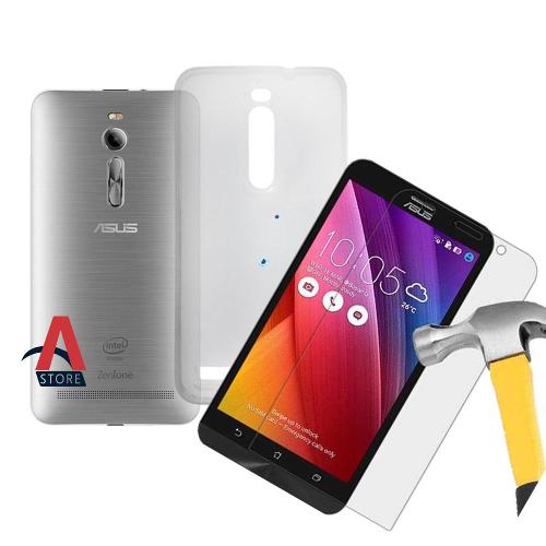 Tudo sobre 'Kit Protecao Amana Smartphone Asus Zenfone 2 Tela 5.5 Pelicula de Vidro Premium e Capa em Tpu Trans'